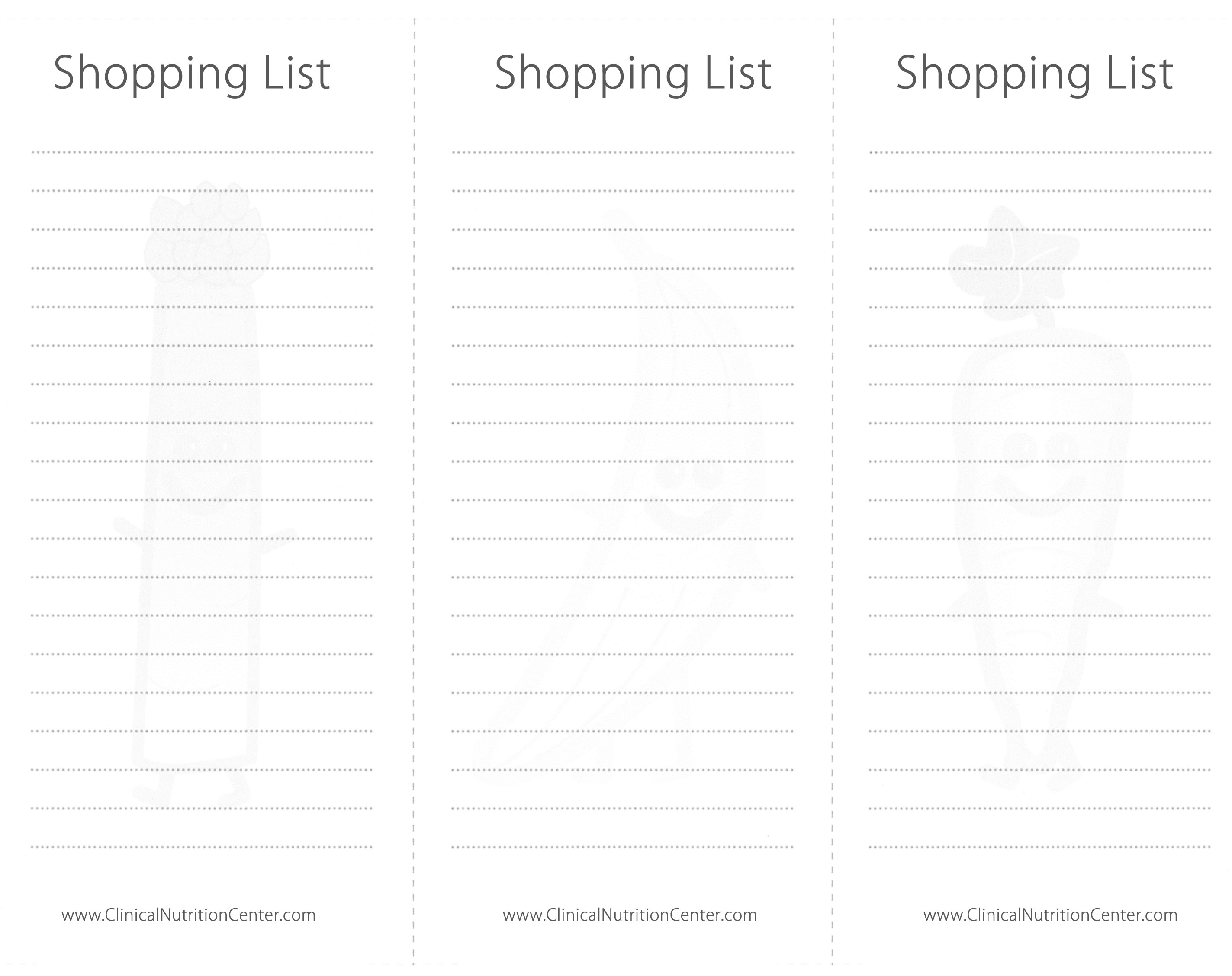Shopping List