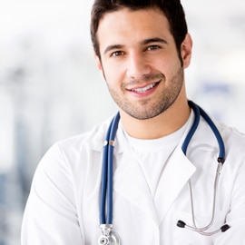 man with stethoscope