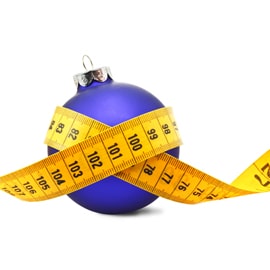 ornament with measuring tape around it