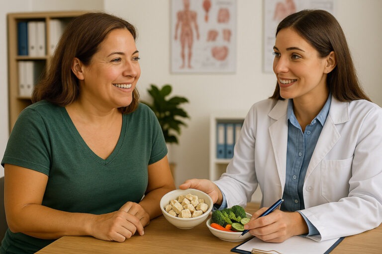dietitian with patient